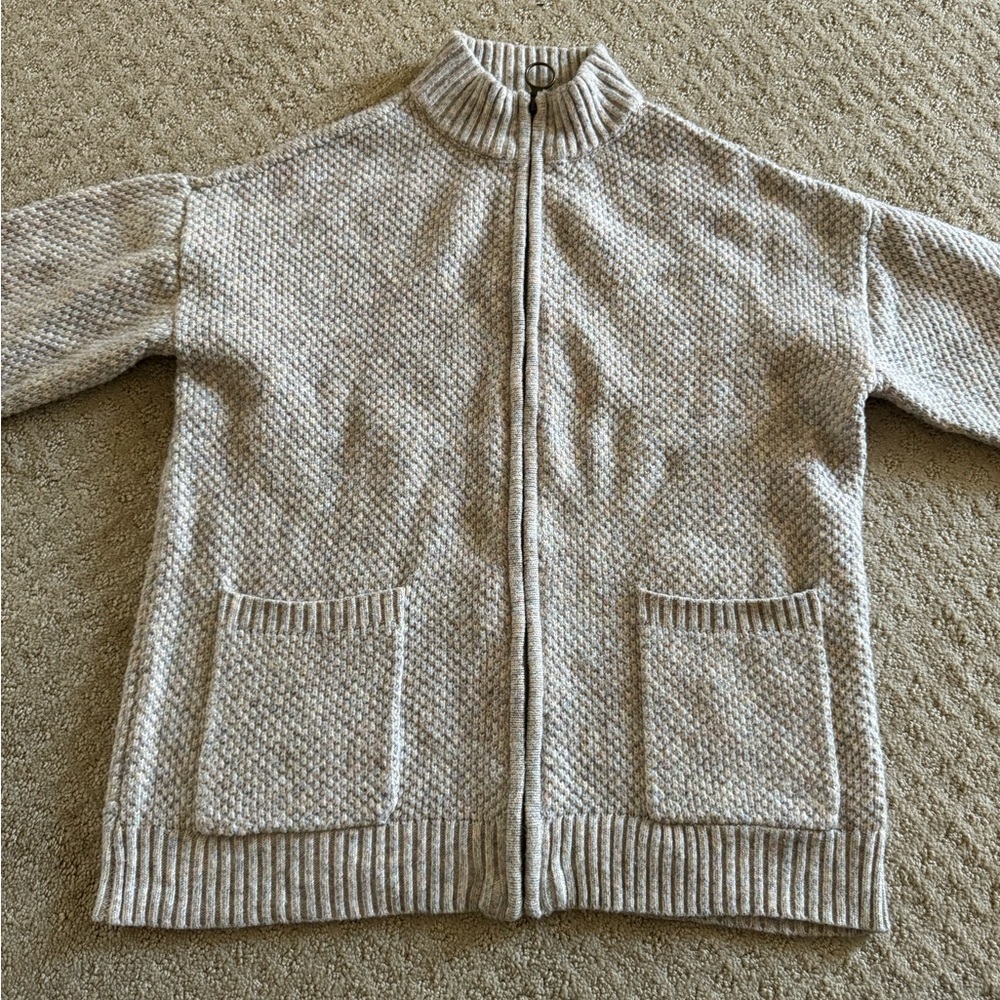Stitchfix Zip Sweater, multi-color, soft, with pockets!